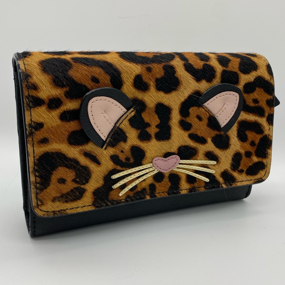 Kate Spade Run Wild Leopard Summer Clutch Crossbody Bag